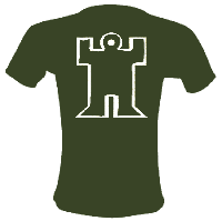 T-Shirt Schriftzug, oliv