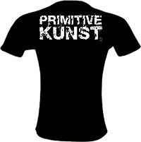 T-Shirt Primitive Kunst, schwarz
